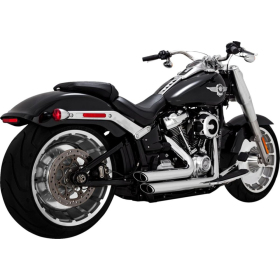 VANCE & HINES Shortshots Staggered Exhaust System Chrome Harley Davidson FLFB / FLFBS / FXBR / FXDR / FXDRS 1750-1923cc 18-24