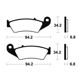 TECNIUM MX/ATV Sintered Metal Brake pads MO194 Beta / Suzuki / Honda / Kawasaki / Gas Gas 125/650 76-26