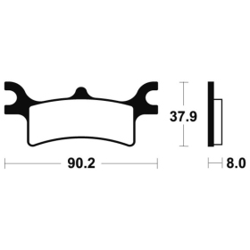 TECNIUM MX/ATV Sintered Metal Brake pads MOA287 Polaris Scrambler / Sportsman / Trail Blazer / Trail Boss 330-800cc 00-16