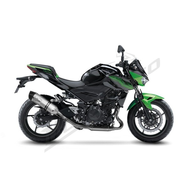 LEOVINCE LV One Evo Stainless Steel Slip-On Muffler  KAWASAKI Z 400-500 19-25/NINJA 500 24-25/EX 400 18-23