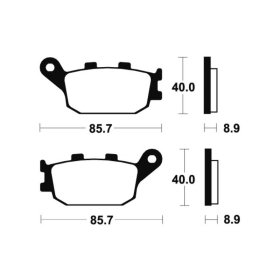 TECNIUM Street Organic Brake pads MA157 Honda / Kawasaki 600/750cc 2007