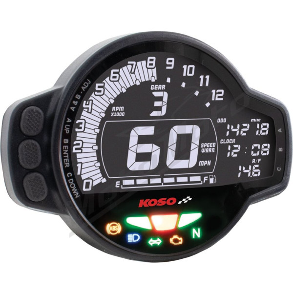 KOSO NORTH AMERICA MS-01 Multifunction Gauge 98 x 128 mm