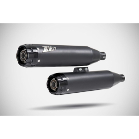 ZARD Overlapped Slip-Ons Muffler Aluminum / Stainless Steel Harley Davidson FLHC / FLHCS 1750-1868 18-24
