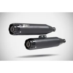 ZARD Overlapped Slip-Ons Muffler Aluminum / Stainless Steel Harley Davidson FLHC / FLHCS 1750-1868 18-24