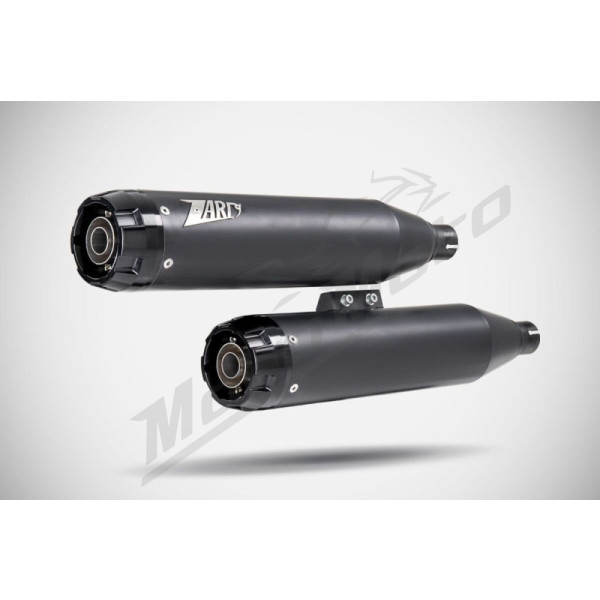 ZARD Overlapped Slip-Ons Muffler Aluminum / Stainless Steel Harley Davidson FLHC / FLHCS 1750-1868 18-24