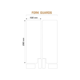 ALGIS fork protective stickers set (glossy-transparent)