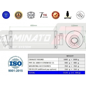 Exhausts kit Dominator ST SUZUKI DL 1000 V-STROM 2002-2012