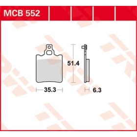 TRW All Round MCB552 Sintered Metal Brake Pads Aprilia / Generic / KTM 50-280cc 88-17
