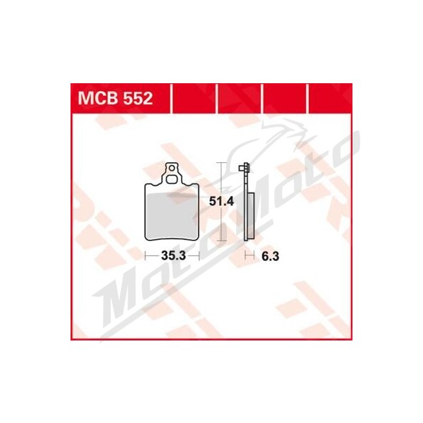 TRW All Round MCB552 Sintered Metal Brake Pads Aprilia / Generic / KTM 50-280cc 88-17