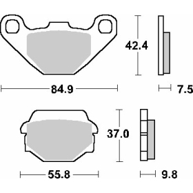 SBS KH067 Brake Pads Aprilia / Derbi / Kawasaki / Laverda / Yamaha 90-700cc 85-15