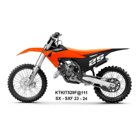UFO Plastikų komplektas ORANŽINĖ / JUODA / BALTA KTM SX / SX-F 125-450cc 23-26