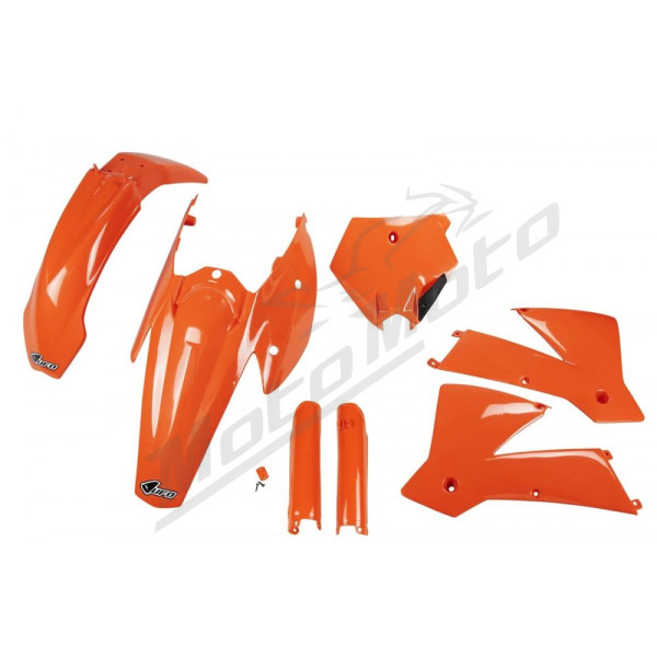 UFO Plastikų kompl. su šakių apsaugomis KTM SX 125-450 2004
