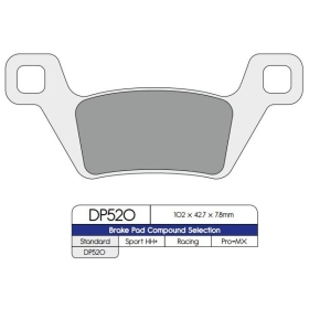 DP BRAKES Standard Sintered Metal Brake Pads Kymco MXU 500-700cc 11-24