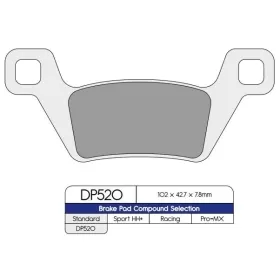 DP BRAKES Standartinės stabdžių trinkelės Kymco MXU 500-700cc 11-24