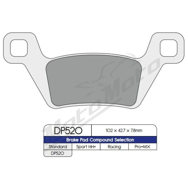DP BRAKES Standard Sintered Metal Brake Pads Kymco MXU 500-700cc 11-24