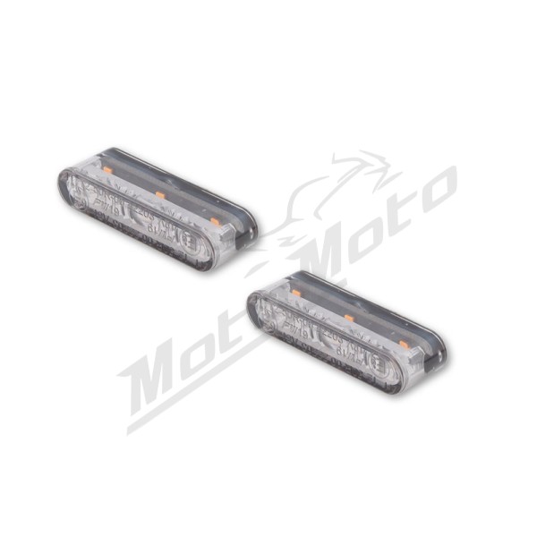 HIGHSIDER pro Star-MX1 PRO LED Indicator Black/Smoke E-Approved (Pair)