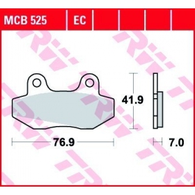 STABDŽIŲ TRINKELĖS TRW MCB525 STANDARD 