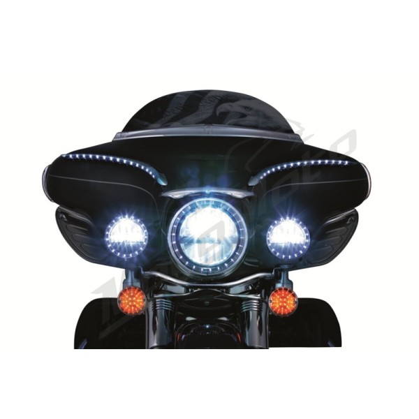KURYAKYN LED Headlight Ring Harley Davidson FLD / FLHR / FLHTC / FLHX / FLHXXX 1340/1800 83-22