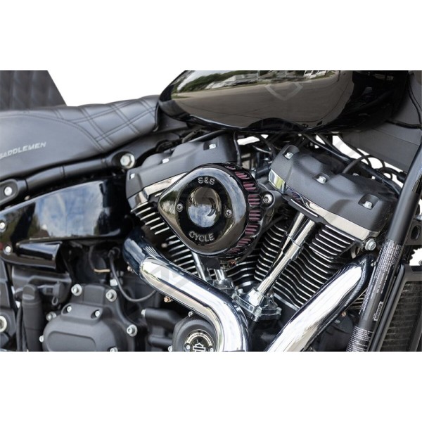 S&S CYCLE Mini Teardrop Stealth oro filtro rinkinys Harley Davidson FLDE / FLFB / FLFBS 1750-1977cc 17-25