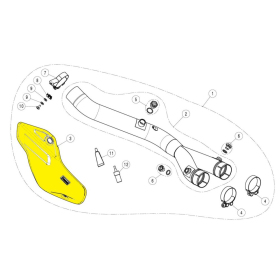 AKRAPOVIC Heat Shield Yamaha MT-10 1000 22-24