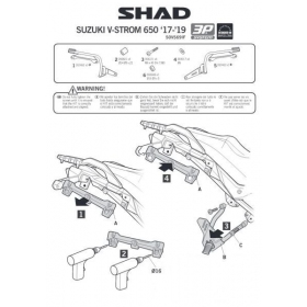 SIDE CASE HOLDER SET FOR SUZUKI V-STROM 650cc 2017