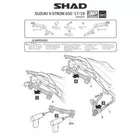 SIDE CASE HOLDER SET FOR SUZUKI V-STROM 650cc 2017