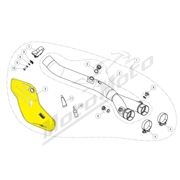 AKRAPOVIC Apsauga nuo karščio Yamaha MT-10 1000 22-24