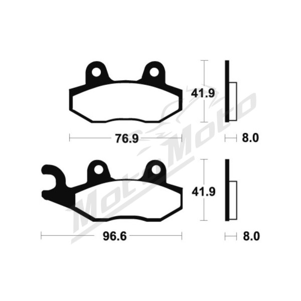 TECNIUM Maxi Scooter Sintered Metal Brake pads MSS111 Fantic / Lambretta / Kymco / Vespa / Peugeot 50/500 99-24