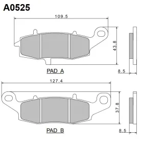 Nissin Stabdžių trinkelės Kawasaki / Suzuki 250-1500cc 95-19