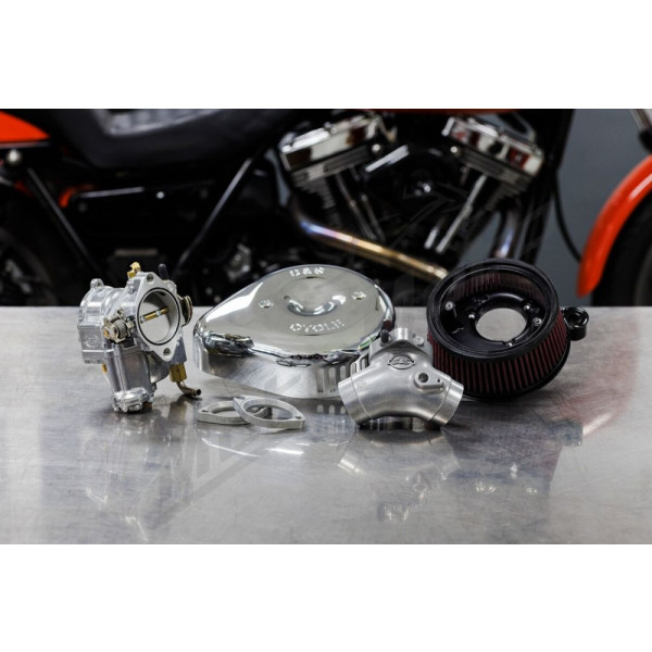S&S CYCLE Super G Carburetor with Stealth Air Cleaner Kit Harley Davidson FLH / FLHR 1340cc 84-99