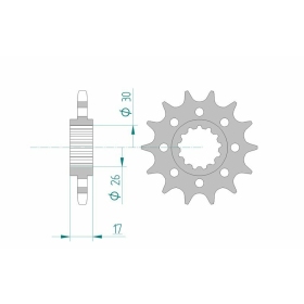 AFAM Steel Standard Front Sprocket 20615 - 525 15-16 teeth HONDA CBR 1000 RR FIREBLADE 04-16