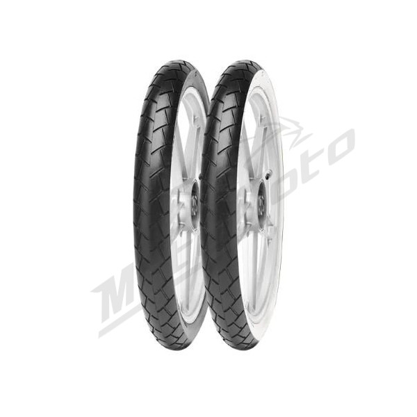 Mitas front / rear tire 2.75-17 MC-11 WW WHITE 47J TL/TT