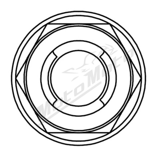Varžtas Flanšas Fuji stiliaus veržlė M10x1,25mm galvutė 14mm plienas 10 vnt. Kawasaki Ninja ZX-10T 08-10