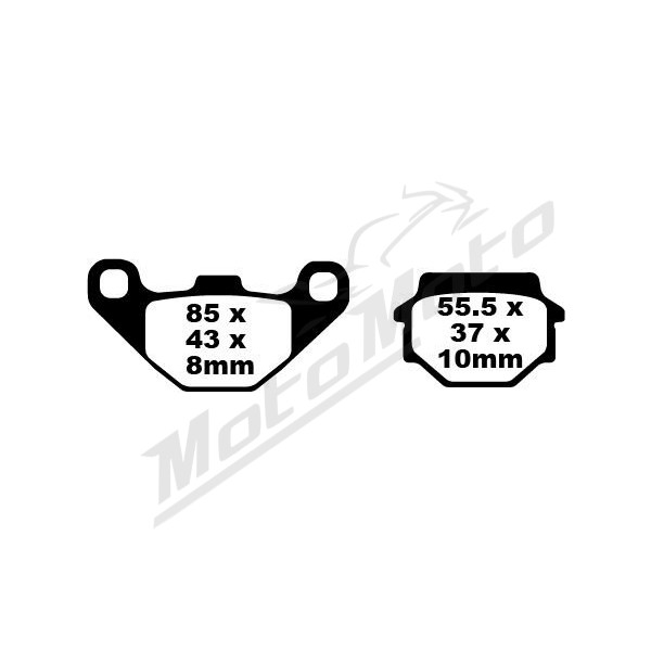 EBC FA-HH Series Sindered Brake Pads KAWASAKI KH / GPZ 125-500 83-99 / SUZUKI GN / GSX 125 82-03