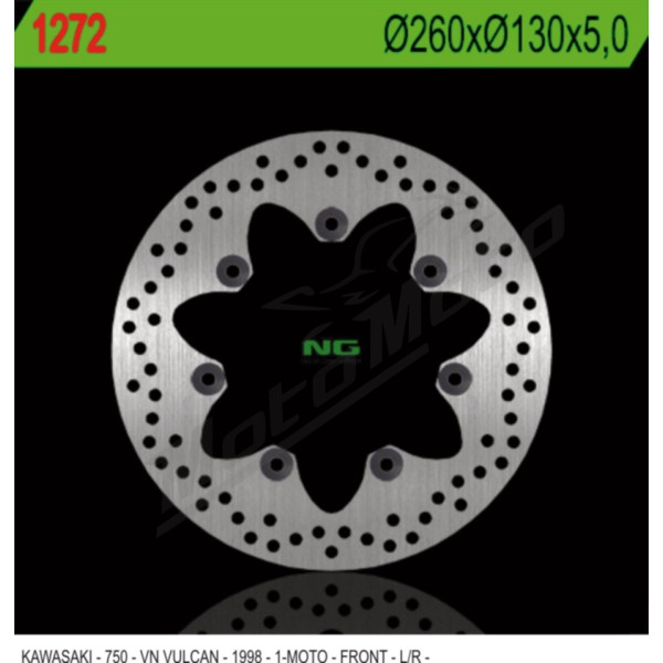 NG BRAKES Front Fixed Brake Disc 300mm Piaggio Beverly / X10 300-350cc 10-17