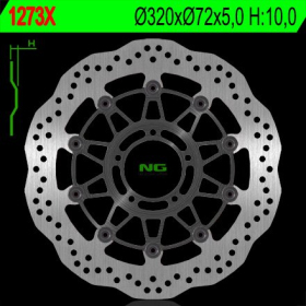 NG Front Floating Brake Disc 320X72X5mm Ducati Diavel / Hyperstrada / Monster 796-1262cc 09-21