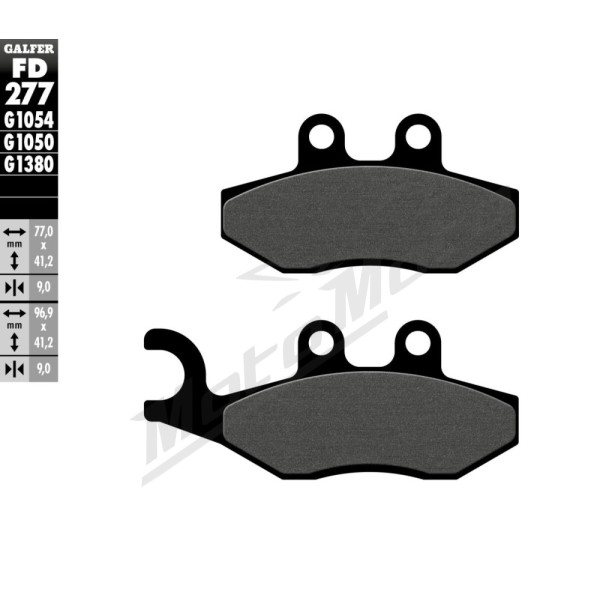 GALFER Brake Pad Orcanic Aprilia / Gilera / Peugeot / Pieggio / Vespa 50-300cc 98-17