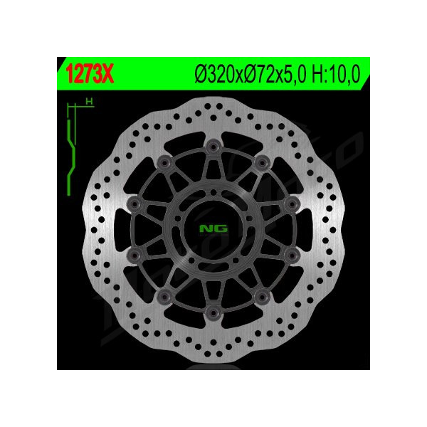NG Front Floating Brake Disc 320X72X5mm Ducati Diavel / Hyperstrada / Monster 796-1262cc 09-21