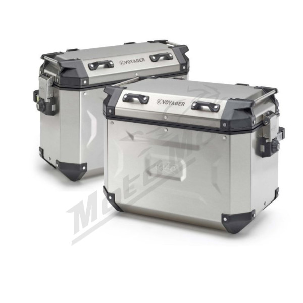KAPPA Monokey Cam Side aluminum silver storage boxes 37 / 48L
