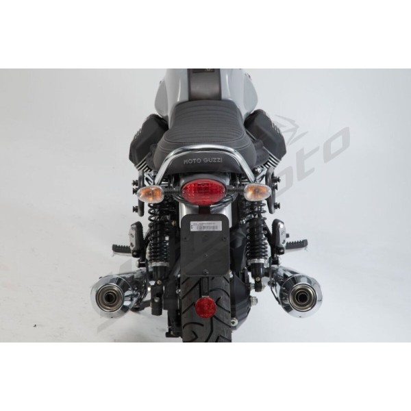 SW-MOTECH Legend Gear LC2 Side Bag System Black Edition Moto Guzzi V7 750 17-20