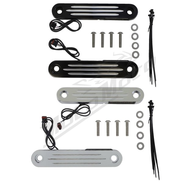 CUSTOM DYNAMICS ProBEAM® Dynamic Strips™ V2 Front Turn Signals Harley Davidson FLH / FLHR 1340-1977cc 96-24