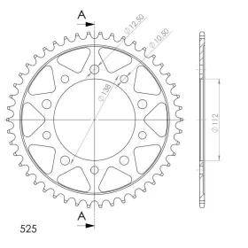 Supersprox / JT Rear sprocket 1304.45 45t