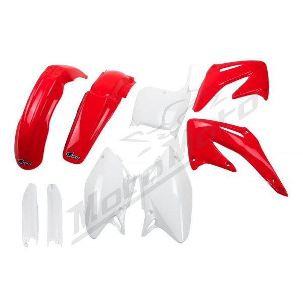 UFO Plastic set with fork guards Honda CRF 450R 02-03
