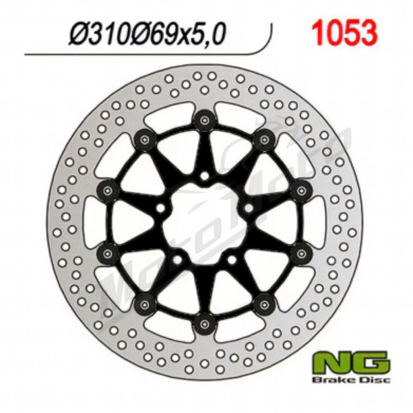 NG BRAKES Front Floating Brake Disc 310mm Kawasaki / Suzuki 650-1000cc 02-11