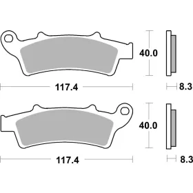 SBS HF Street Ceramic Brake Pads Front 159HF Aprilia / Kymco / Piaggio 125-500 99-24