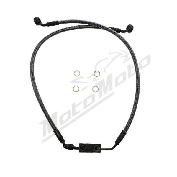 MAGNUM SHIELDING Karbon Fiber Lower Brake Line Harley Davidson FXFB / FXFBS / FXLRS / XL 1200/1868 16-23 