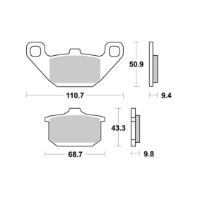 Sbs stabdžių trinkelės 557LS Sintered KAWASAKI