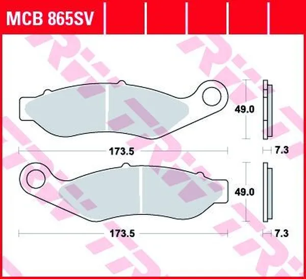 TRW SV Series Sindered Brake Pads Harley Davidson FLHTCUTG / FLRT 1690-1750cc 14-19