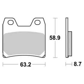 Sbs Brakepads Sintered rear Yamaha FZS / XJR 1000-1300cc 01-19