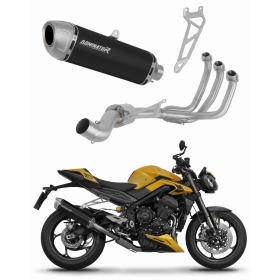 Triumph STREET TRIPLE 765 S / R / RS 2023-2024 Dominator Full Exhaust System S6 BLACK + dB killer